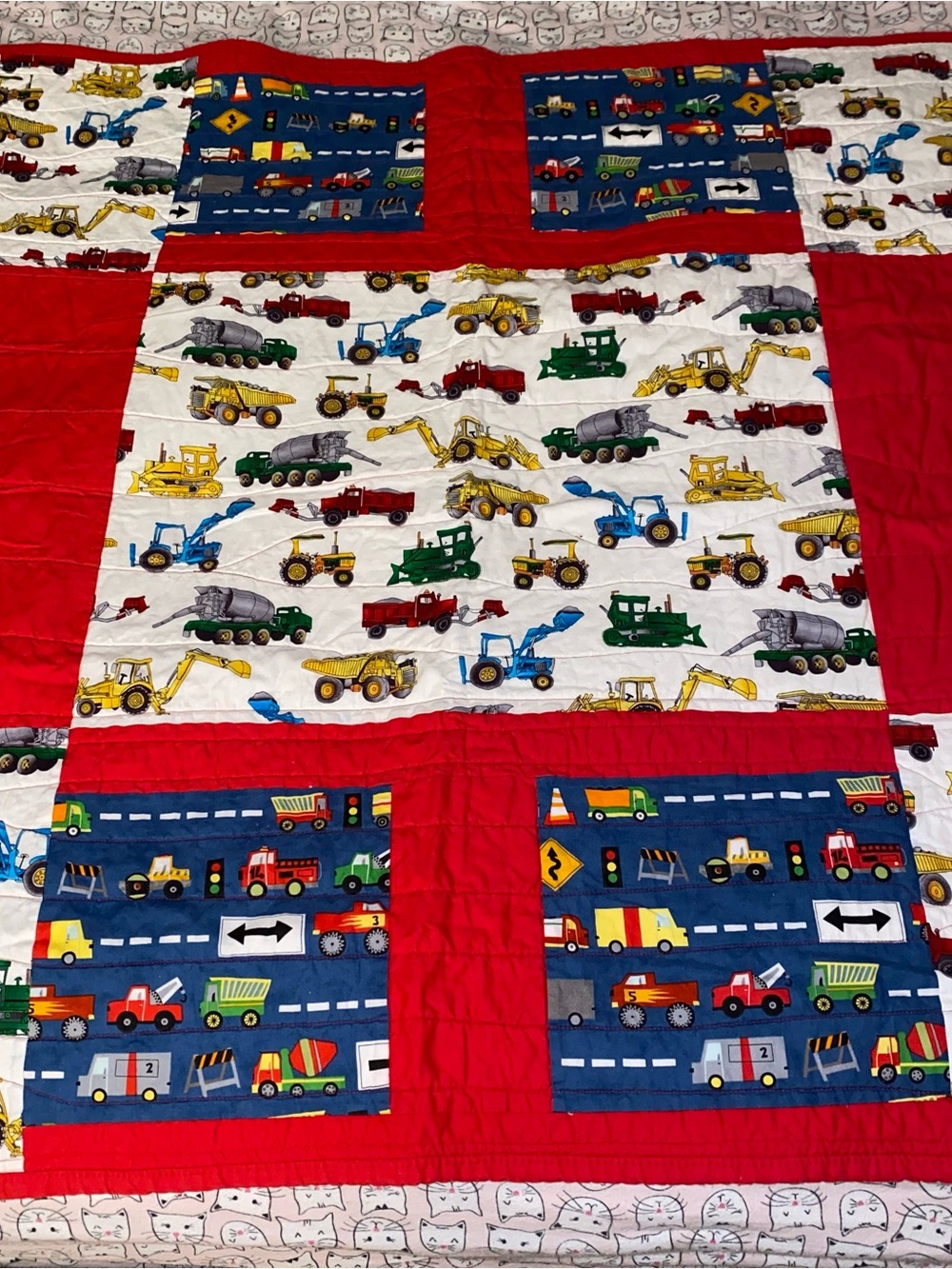 2 cotton quilted patchwork boys blankets like new never used was washed - Picture 2 of 4